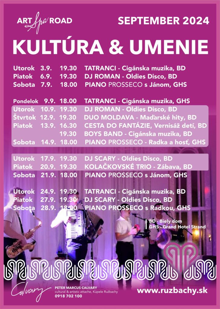 Kultúrny program v Kúpeľoch Ružbachy
