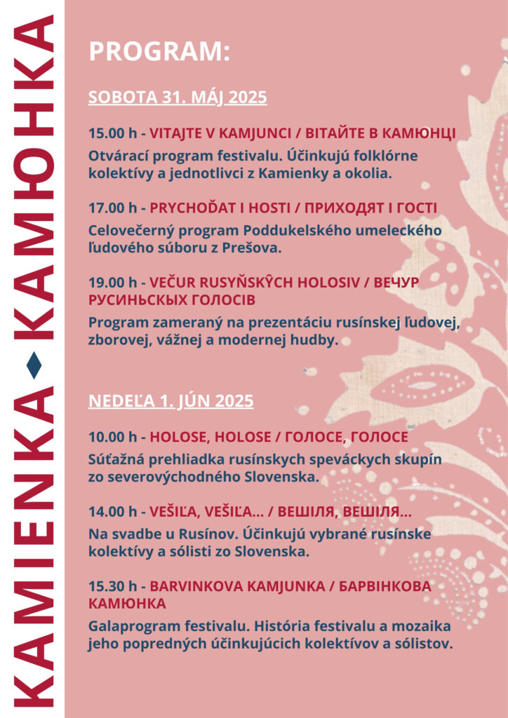 60. ročník Festivalu folklóru Rusínov Slovenska