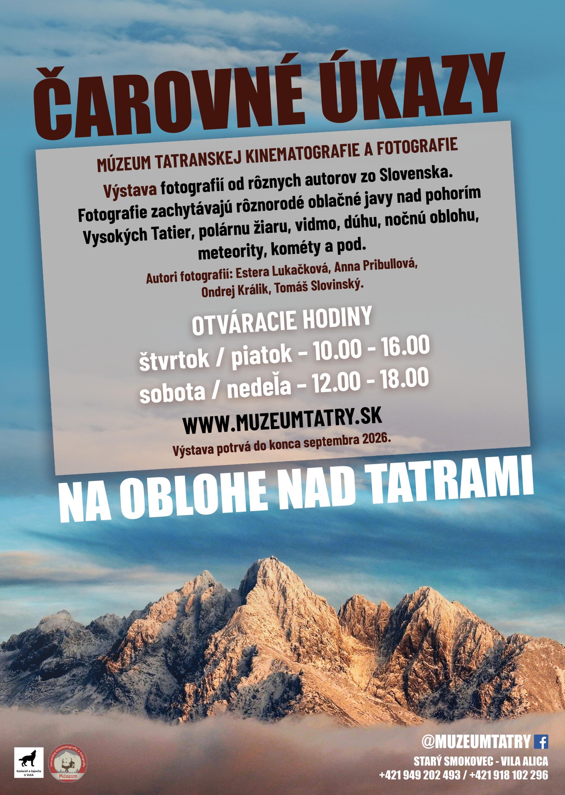 Plagát: Výstava „Čarovné úkazy na oblohe nad Tatrami“