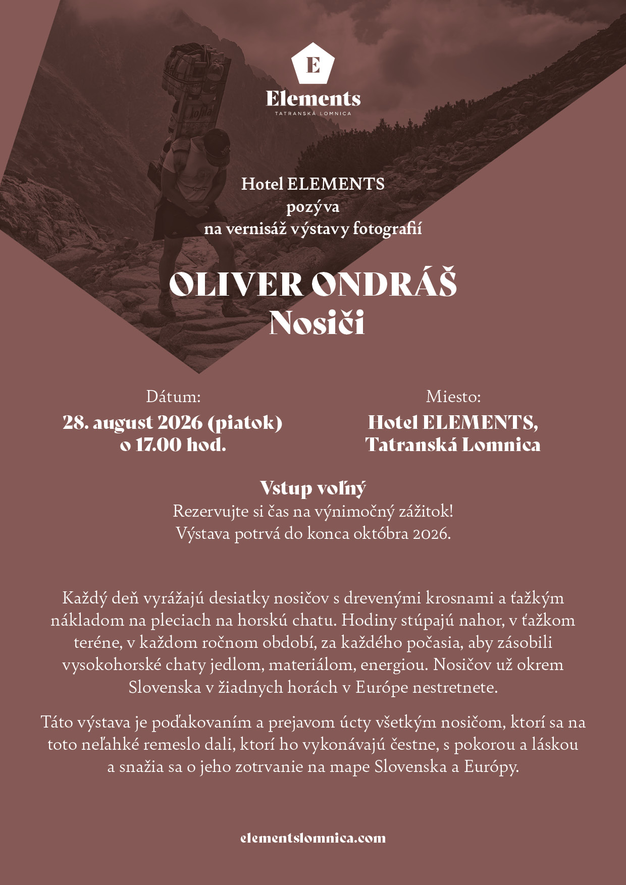 Plagát: Výstava „Nosiči“