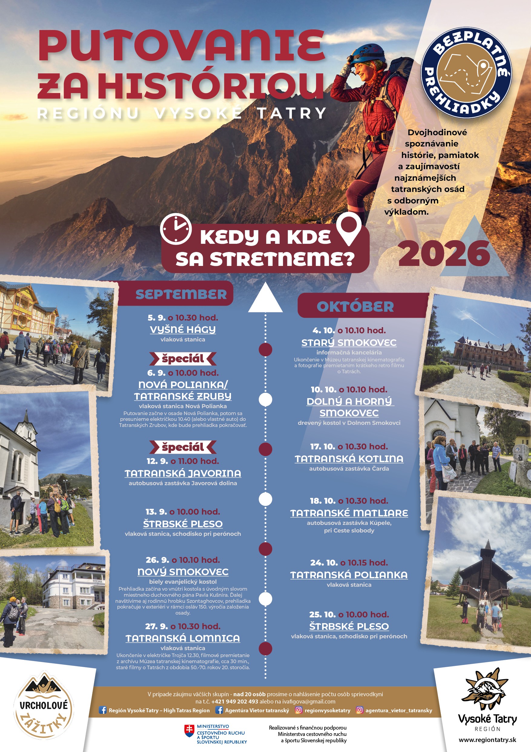 Plagát: Putovanie za históriou regiónu Vysoké Tatry