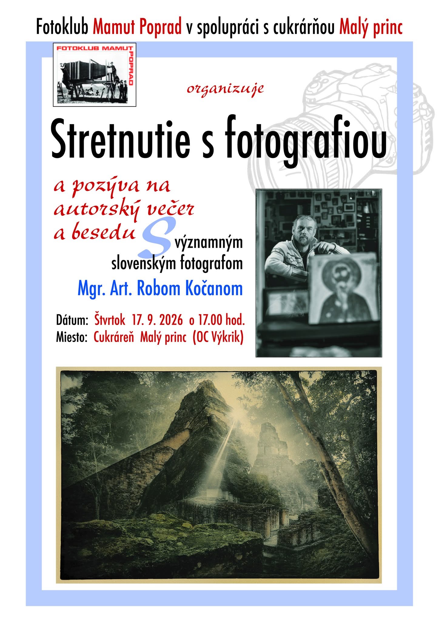 Plagát: Beseda – Stretnutie s fotografiou